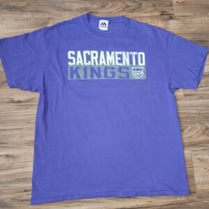 Vintage Majestic Mens Sacramento Kings T Shirt - Size XL - Vince Carter -